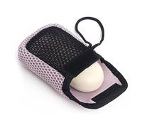 MainBasics Exfoliating Bar Soap Pouch Dual-Sided Body Scrubber - Fits Standard Size Soap Bars, Pink