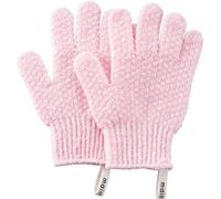 MainBasics Exfoliating Body Scrub Gloves - Exfoliation Glove & Dead Skin Scrub - Deep Exfoliation Shower Scrub - Spa, Massage, Daily Bath (1 Pair Heavy Shower Glove, Soft Pink)