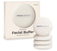 MainBasics Face Scrubber Exfoliator Pads (4-Pack) - Gentle Exfoliating Facial Cleansing Buffing Sponge