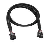 Mainboard 9 Pin Female to Female Mainboard Cable Shielded Black Double Strand Insulated Mainboard Cable Great for Gamers and Computer Enthusiasts