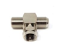 MainCore 1 x Male F-Type Connector to 2 Way F-Type Female Y Splitter Antenna Adapter Converter Extender/TV, Satellite Freeview Cable