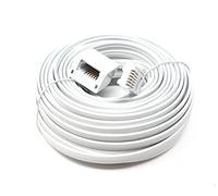 Maincore 15m long White BT Telephone Extension Cable Lead For Office & Home 6 Wire (631a) BT Male to BT Female (Available in 2m, 3m, 5m, 10m, 15m, 20m) (15m)