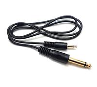 MainCore 1m 3.5mm Mono Jack to 6.35mm Mono Jack Plug Cable - Gold-Plated Audio Lead for Amps, Mixers, Guitars, Keyboards, and Recording Equipment (Available in 0.5m, 1m, 2m, 3m)