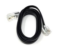 Maincore 1m long Black RJ11 to RJ45 / 4 wire/ADSL Modem, Broadband Data Flat Cable Lead (Available in 1m, 2m, 3m, 5m, 10m) (1m)