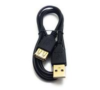 MainCore 1m Long Gold Plated USB 2.0 Male to Female Extension Cable Lead (Available in 0.15m, 0.25m, 0.30m, 0.50m, 1m, 1.2m, 1.8m, 2m, 3m, 5m) (1m)