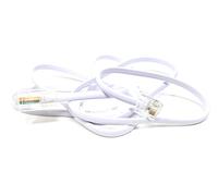MainCore 1m long White RJ11 to RJ45 / ADSL Modem, Broadband Data 4 wire Flat Cable Lead (Available in 1m, 2m, 3m, 5m, 10m, 15m, 20m) (1m)