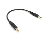 Maincore 20cm 3.5mm Mono Jack Cable - Short Male to Male AUX Lead with Gold-Plated Connectors for Audio or Power Applications (0.2m)