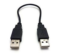 MainCore 25cm long Black USB 2.0 (Male to Male) A to A High-Speed Cable (Available in 0.25m, 0.50m, 1m, 1.5m, 1.8m, 2m, 3m, 5m) (0.25m)