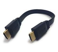MainCore 25cm long Flat HDMI to HDMI Cable/Lead Ultra HD (4K) 3D-compatible Gold-Plated (Available in 0.25m, 0.75m, 1m, 1.5m, 1.8m, 2.5m, 3m, 4m, 5m, 10m) (0.25m)