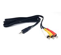 Maincore 2m 3.5mm 4-Pole Jack Plug to 3 x RCA Phono Cable - Audio Video AV Composite Lead Converter for TV, Camcorder, DVD, Projector & Home Entertainment (2m)