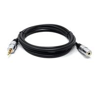 MainCore 2m 3.5mm Stereo Extension Audio AUX Cable Male to Female Gold Plated Connectors for DJ, Headphones, Music Studios, Home Audio, HIFI