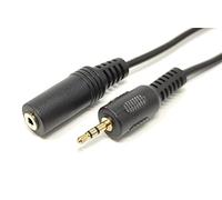 Maincore 2m Long 2.5mm to 2.5mm Stereo Jack to Socket, Extension Cable Lead Cord, Gold Plated Connectors (2)