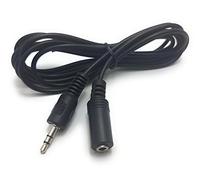 MainCore 2m long Black 3.5mm Stereo Jack to Socket Headphone Extension Cable (Available in 0.30m, 0.50m, 1m, 1.5m, 2m, 3m, 4m, 5m, 10m, 15m) (2m)