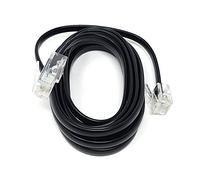 MainCore 2m long Black RJ11 to RJ45 / 4 wire/ADSL Modem, Broadband Data Flat Cable Lead (Available in 1m, 2m, 3m, 5m, 10m) (2m)