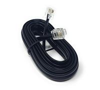 Maincore 3m Flat ADSL Broadband Modem Cable - High-Speed RJ11 to RJ11 Internet Extension Lead for Router, BT, SKY, TalkTalk, Plusnet & ADSL/ADSL2+ Connections (Black, Available in 1m-30m)
