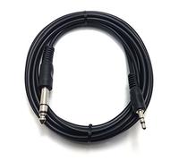 MainCore 3m long Black 3.5mm to 6.35mm (1/4) Single Stereo Jack Cable