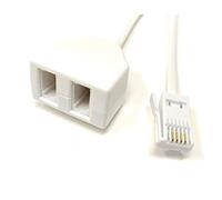 Maincore 3m long BT Plug to 2 way Sockets Cable, x 2 BT Phone Lines for Telephone, FAX, Modem, Splitter, Converter, Extension, Extender (BT431A, 431A) (3)