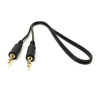 MainCore 50cm Black Audio AUX Cable 3.5mm to 3.5mm for Mobile Phones, Computers, Laptops, Mp3 Players, Macbook, iMac, Portable Speakers, Headphones, HIFI (0.5m)