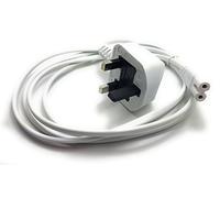 MainCore 5m Long White UK 3pin Mains Figure 8 (Fig 8) IEC C7 Plug Cord Cable for TV/Projector/receiver/Camera/Charging Cord.etc (Available in 1m, 2m, 3m, 5m)