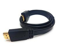 MainCore 75cm long Flat HDMI to HDMI Cable/Lead Ultra HD (4K) 3D-compatible network/Gold-Plated (Available in 0.25m, 0.75m, 1m, 1.5m, 1.8m, 2.5m, 3m, 4m, 5m, 10m) (0.75m)