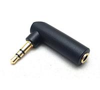Maincore 90 Degree Right Angle 3.5mm Stereo Jack Socket to 3.5mm Male Adapter Plug Gold Plated.