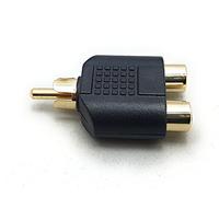 Maincore RCA Plug Phono Splitter Joiner Adapter 2 x RCA Sockets GOLD Plated.