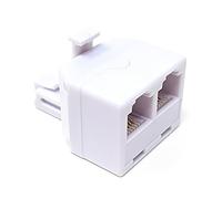 Maincore RJ11 Plug to 2 x RJ11 Sockets / 4P4C 4 Wire Connections/Coupler Telephone/ADSL Cable Adapter/Joiner/Converter/Extender.