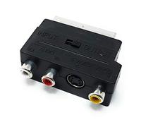 Maincore SCART to 3 x RCA Phono & S-Video Adapter - Switchable Composite AV Connector Converter for TV, DVD, VCR, Game Console & Home Entertainment