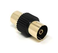 MainCore TV Aerial Antenna Cable Female To Female RF Coaxial Joiner Coupler Adapter Socket Plug f to f (Black)