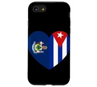 Maine and Cuba Flags: Heart Shaped Unity Case for iPhone SE (2020) / 7/8