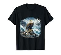 Maine Atlantic Storm Eagle Coastal Lighthouse T-Shirt