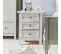 Maine Bedside Cabinet - 3 Drawer - Grey