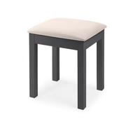 Maine Black Padded Dressing Stool