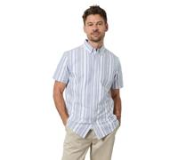Debenhams Men's Blue Multi Stripe Short Sleeve Shirt | Size: 2XL