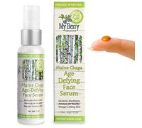 Maine Chaga Age-Defying Face Serum - 2 OZ. Value Size This Latest Advance in Face Serums, and Beyond Vitamin C Serums, This New Innovation Of Mushroom Complex Developed Exclusively By My Berry Organics to Retain Younger And Healthier Looking Skin. This Mushroom Formula Has Extraordinary Levels Of Antioxidants (Over 200+Types) and Amino Acid Complexes. Also Contains Important Melanin and Betulin That Vitamin C Serums Do Not Contain, Organic and Natural