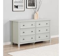 Maine Chest - 6 Drawer - Wide - Grey