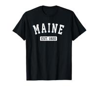 Maine Classic White Vintage Text Est. 1820 T-Shirt