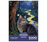 Maine Coon 1000 Piece Jigsaw Puzzles for Adults with Extra Fun Challenges Cute Pets Home Decoration Creativity & Gift Giving 70x50cm/1000pcs