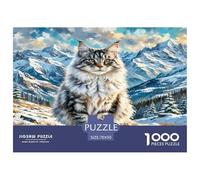 Maine Coon 1000 Pieces Animal Jigsaw Puzzles with Paper Art Perfect for Relaxation for Adults And Kids Age 12 Years Up Stunning Puzzle 70x50cm/1000pcs
