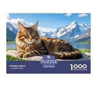 Maine Coon 1000 Pieces Jigsaw Puzzles For Adults Family Challenge Toys Stress Relieving Entertainment Exercise The Memory of The Brain for Adults And Kids, Age 12 Years Up 70x50cm/1000pcs