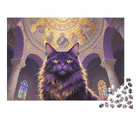 Maine Coon Cat 1000 Pieces Jigsaw Puzzles for Adults Festive Gifts Family Challenging Educational Games Home Decoration for Home Decoration Gifts 1000pcs (75x50cm)