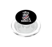 Maine Coon Cat American Flag Bandana Sunglasses Cowboy Hat PopSockets PopGrip for MagSafe