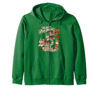 Maine Coon Cat Classic Xmas Stocking Zip Hoodie