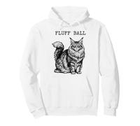 Maine Coon Cat Fluffy Majestic Vintage Stipple Pullover Hoodie