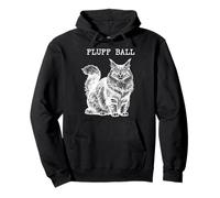 Maine Coon Cat Fluffy Majestic Vintage Stipple Pullover Hoodie