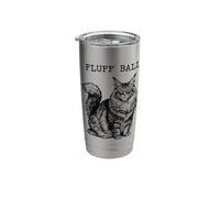 Maine Coon Cat Fluffy Majestic Vintage Stipple Stainless Steel Insulated Tumbler