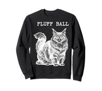 Maine Coon Cat Fluffy Majestic Vintage Stipple Sweatshirt