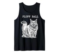 Maine Coon Cat Fluffy Majestic Vintage Stipple Tank Top