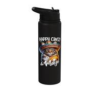 Maine Coon Cat Happy Cinco De Mayo Costume Cat Stainless Steel Insulated Water Bottle