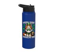 Maine Coon Cat Happy Saint Patricks Day Maine Coon Stainless Steel Insulated Water Bottle
